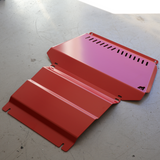 Mitsubishi Triton MQ/MR Red 4mm Steel Bash Plates 2015 on