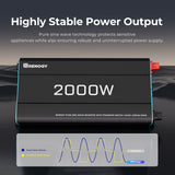 Renogy 2000W 12V to 230V/240V Pure Sine Wave Inverter with UPS Function