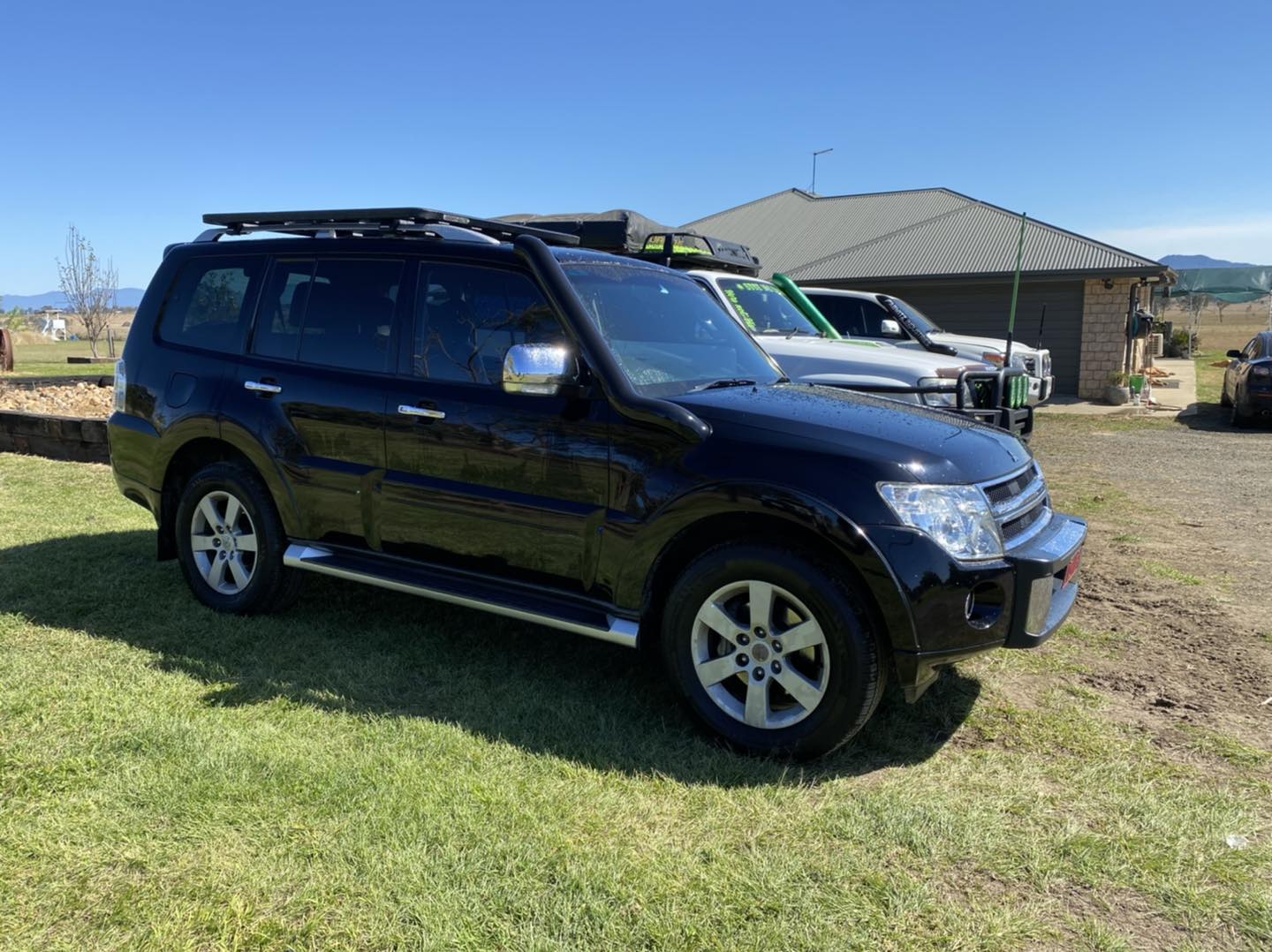 Mitsubishi Pajero 4" Stainless Steel Snorkel (Basic Weld Powder Coated) 2006-2021 NS-NX