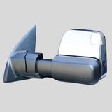 MSA Towing Mirrors for Mitsubishi Pajero (10/2001-on) - Chrome, Electric, Indicators, Heated