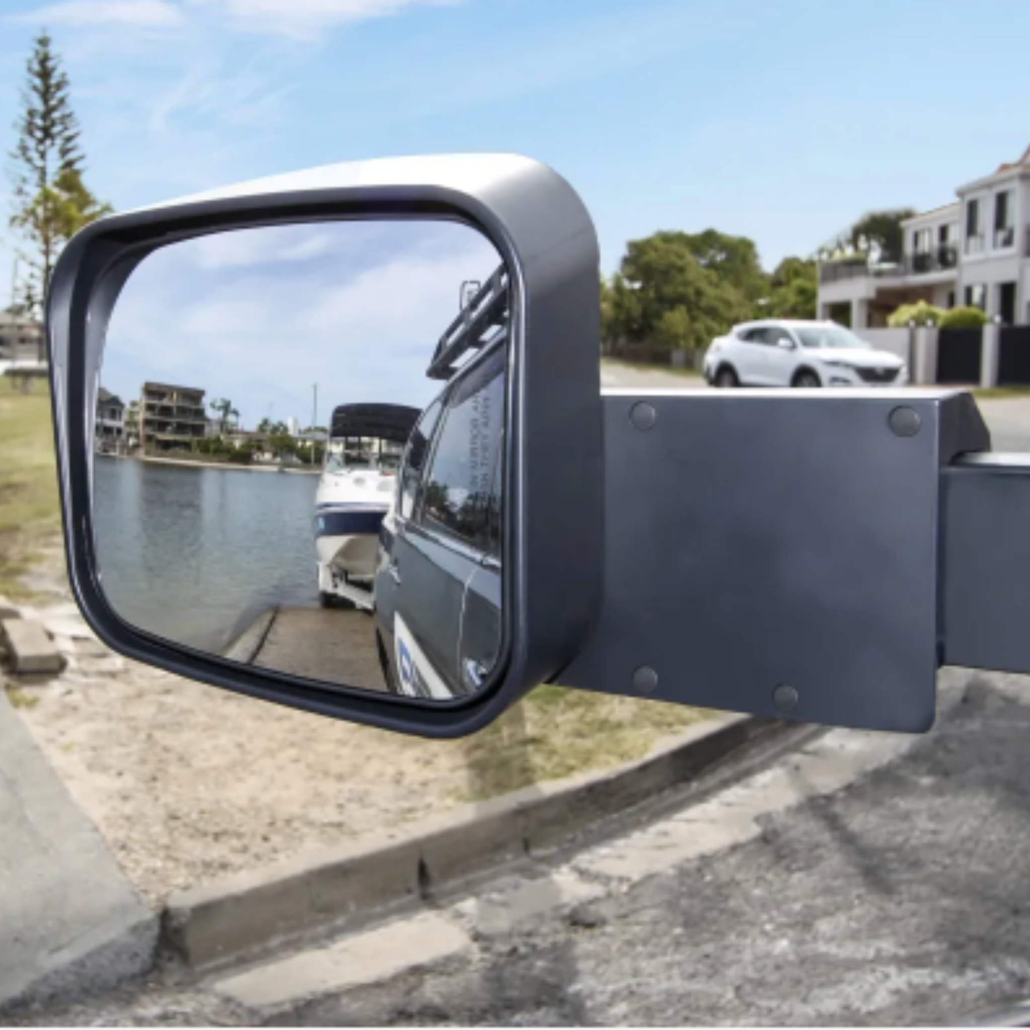 MSA Towing Mirror for Mitsubishi Triton (2015 on) - Black + Indicators + Electric