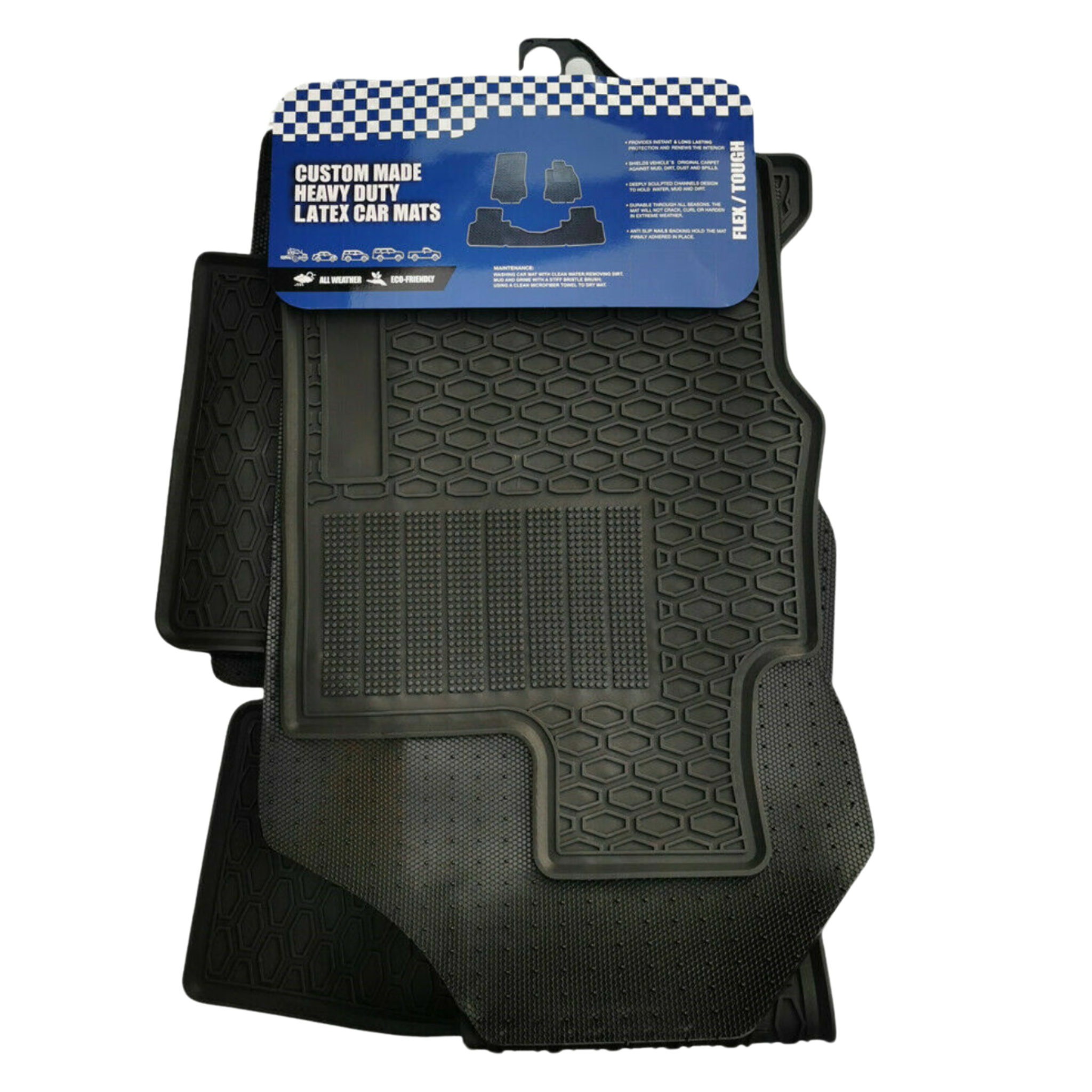 FORD EVEREST 7 Seat Heavy Duty Waterproof Rubber Floor Mats 2015 - 2020