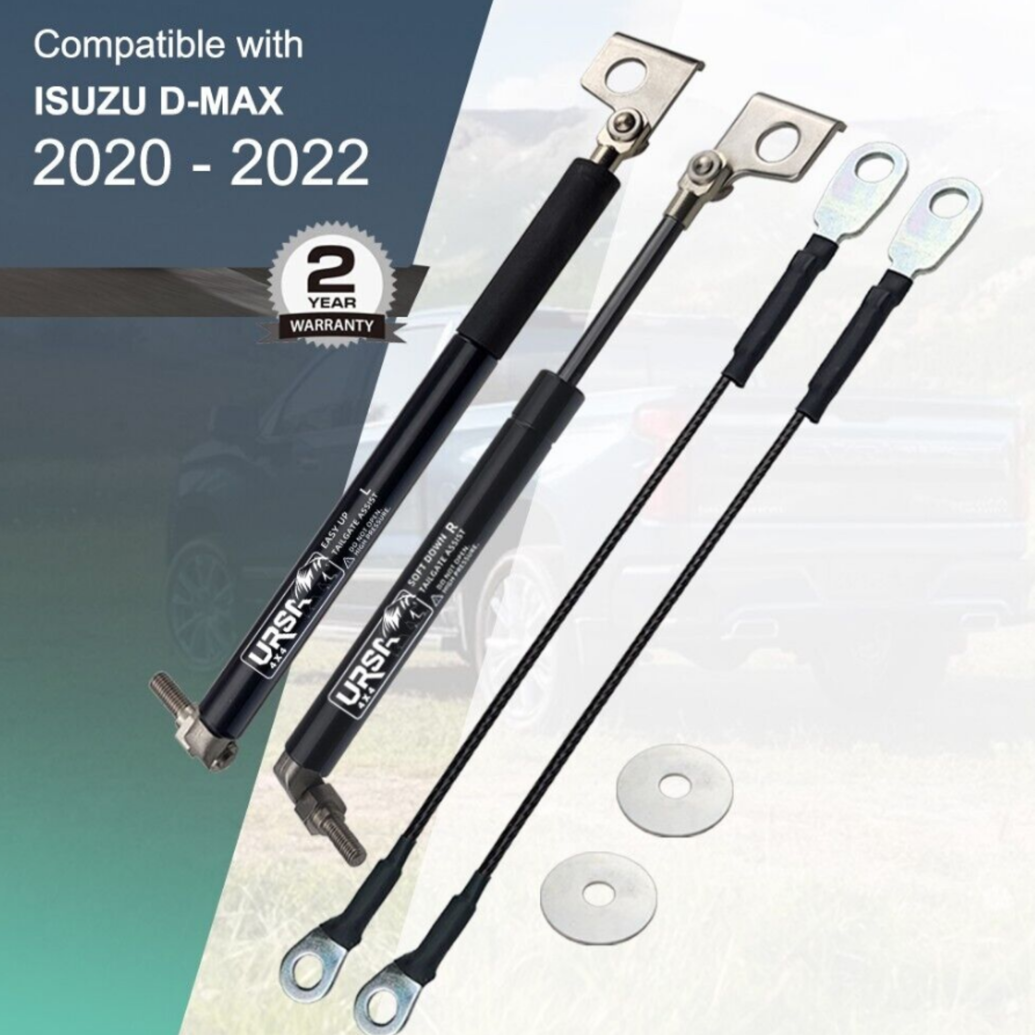 Tailgate Assist for Isuzu D-Max 2021 On Tailgate Struts