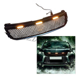 Front Bumper Mesh Style LED Grill for Mitsubishi Pajero Sport QE 2016 - 2019 Matte Black