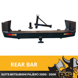 Rear Bar Dual Spare Wheel Carrier For Mitsubishi Pajero NM NP 2000 - 2006