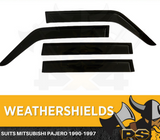 Superior Weather Shields For Mitsubishi Pajero 1990 - 1997