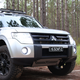 Daylight view of Mitsubishi Pajero LED Headlight Set installed.