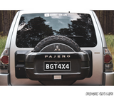 Mitsubishi Pajero Rear Door Spare Wheel Sticker NS NT NW NX