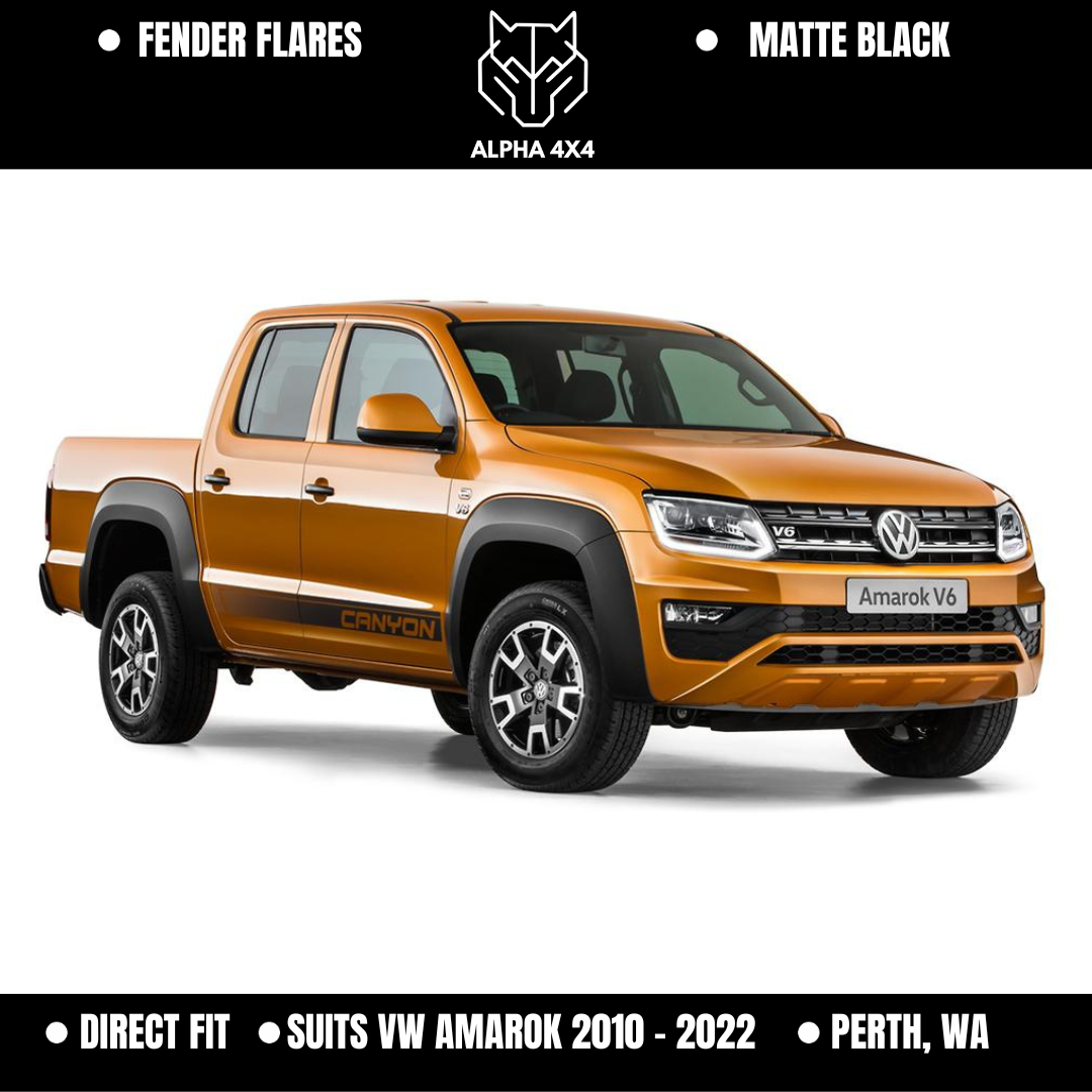 VW Volkswagen Amarok 2010 + Smooth OEM Matte Black Fender Flares