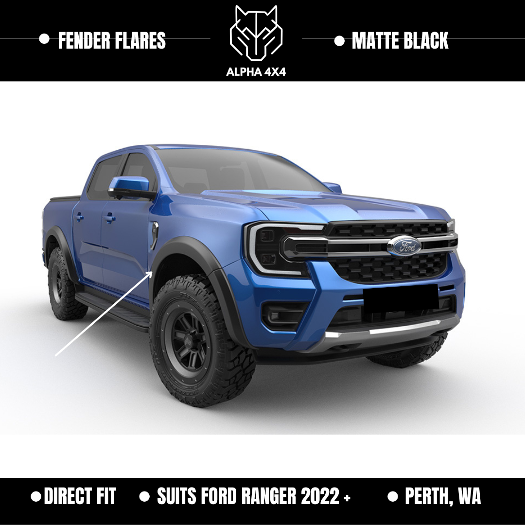 Ford Ranger Next Gen 2022 + Fender Flare OEM Smooth Matte Black