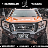 Alpha 4WD Steel Pack Bull Bar for Nissan Navara NP300 D23