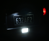 Front view showing Pajero's reverse LED light illumination on the spare wheel carrier