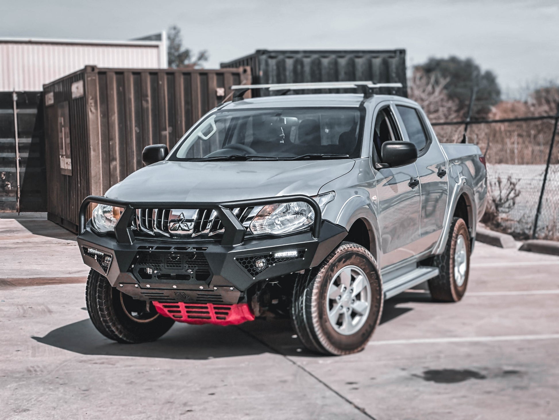 Alpha 4WD Pack Steel Bull Bar for Mitsubishi Triton MQ 2015 - 2018
